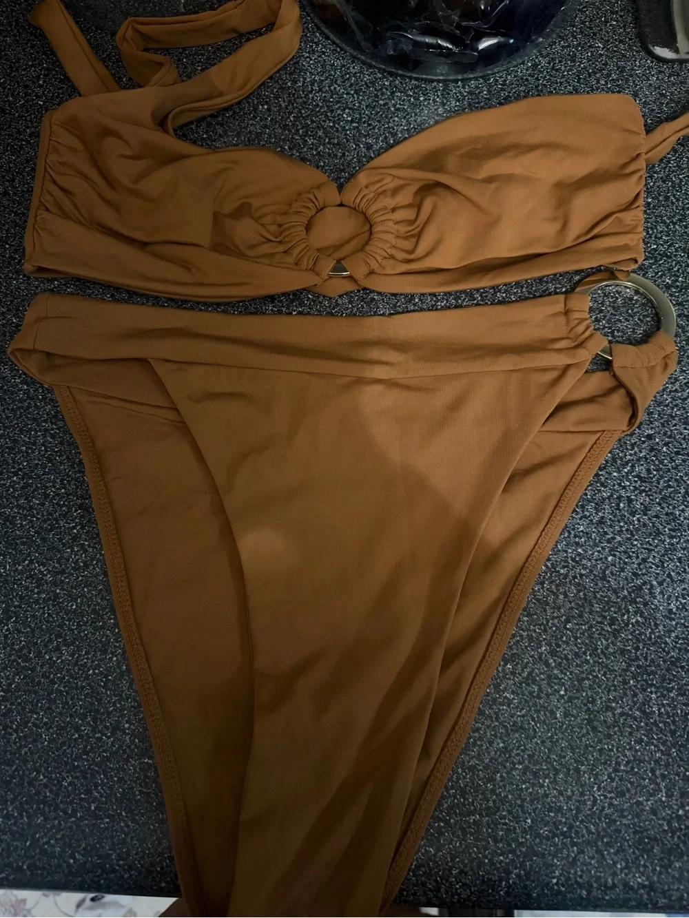 MONDAY SWIMWEAR SET- ANTIGUA TOP AND BARI BOTTOMS IN CARAMEL